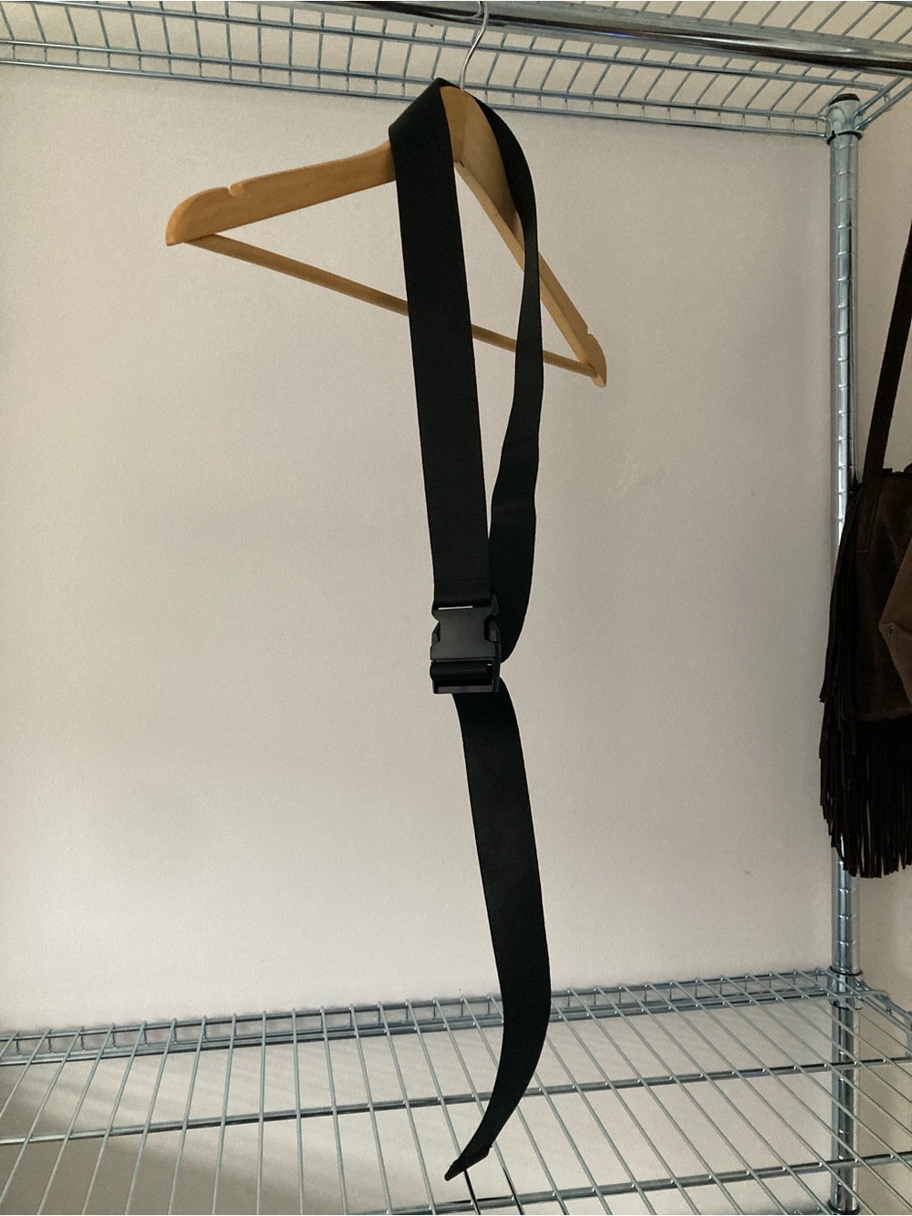 Black Unisex Belt with Quick-Release Buckle